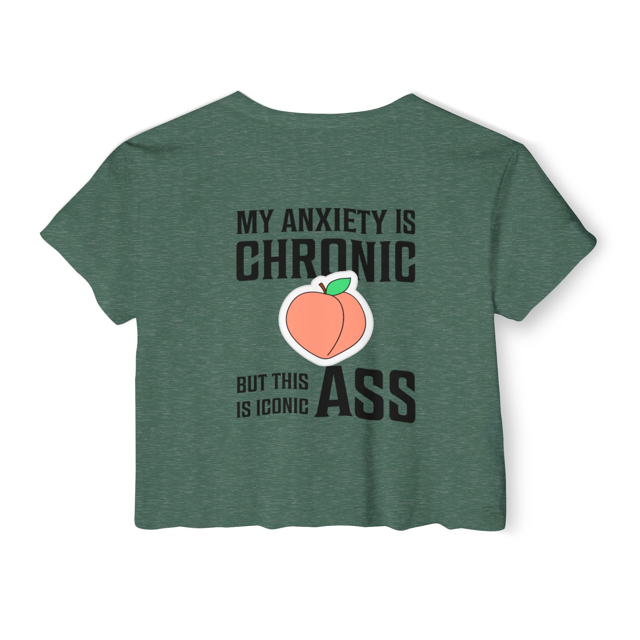 Women's Festival Crop Top with Iconic Anxiety Design β Perfect for Music Festivals, Summer Days, Parties, Casual Wear, Gifts